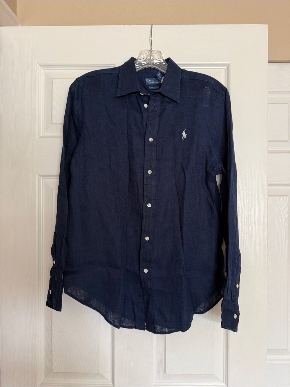 Polo Ralph Lauren Newport Navy Linen Shirt S